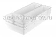 Лоток для столовых приборов пластиковый 46*31*5 см №3 (М1619) белый (Идея)