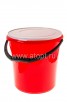 Бак пластиковый  20 л для пищевых с крышкой и ручкой (01020) красный (Пятигорск) 