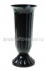 Ваза для цветов под срезку пластиковая 17 л Цветочная №4 черная (03004) (Пятигорск)