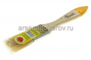 Кисть плоская 25 мм натуральная щетина деревянная ручка Хобби Любитель (01-1-410)