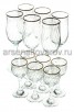 Набор подарочный стеклянный (6 бокалов + 6 рюмок) (1611-ГЗ2) Винтаж гравировка золото (Гусь-Хрустальный)
