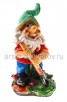 Садовая фигура Гном с лопатой на подставке 43*25 см гипс (148) (Россия) 