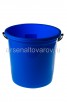 Ведро пластиковое 10 л для пищевых Волна (106) голубое (Эльфпласт) 