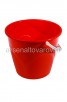 Ведро пластиковое  4,5 л для пищевых Соло (А027) красное (Ар-Пласт) 