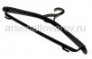 Вешалка-плечики для одежды пластиковая размер 48-50 Пальтовая (С33600) черная (Полимербыт) 