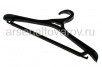 Вешалка-плечики для одежды пластиковая размер 48-50 Пальтовая (С43600) черная (Полимербыт) 